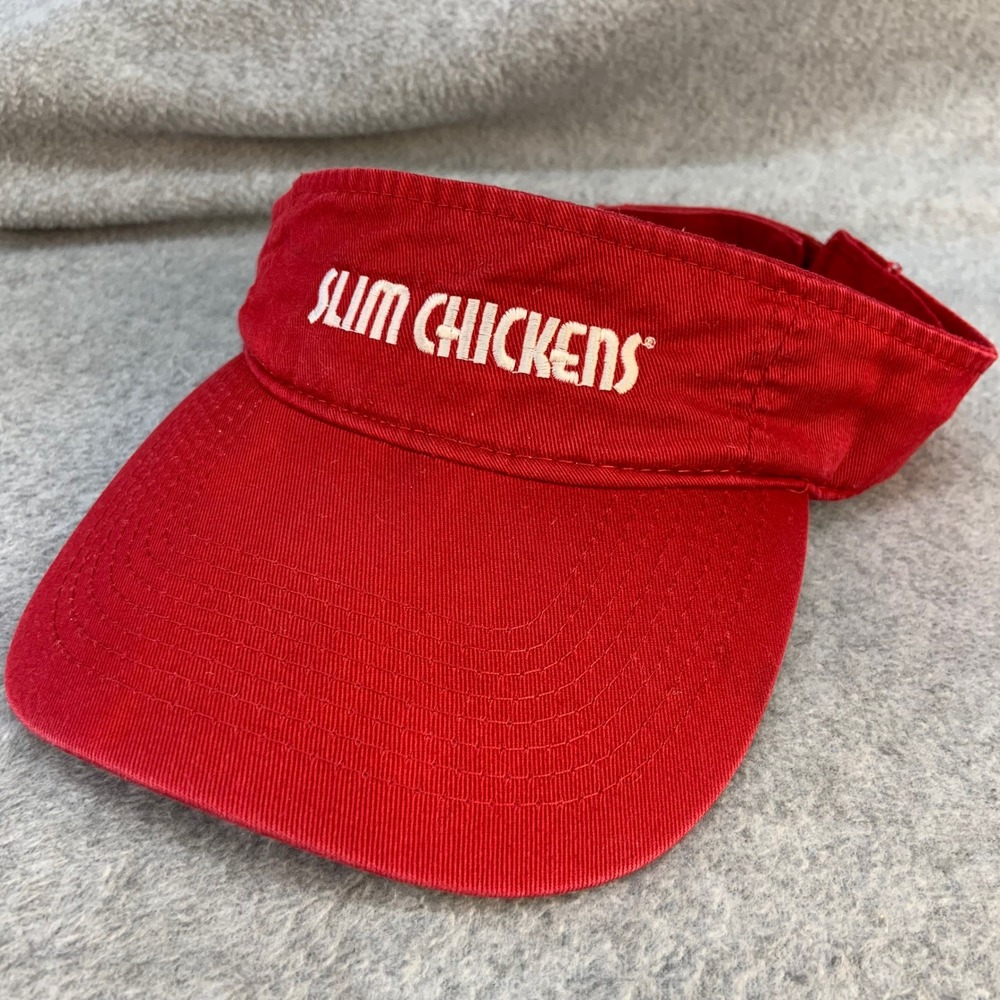 Slim Chickens Unisex Red Port & Company Visor Hat Adjustable OSFA